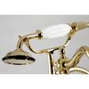 Kingston Brass CC6015T2 Clawfoot Tub Faucet with Hand Shower, Polished Brass CC6015T2